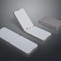 Foldable Portable Computer Keyboard With Modern Slim Design And Multiple Sections