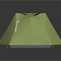 Green The North Face Outdoor Camping Tent With Support Poles And Dark Base