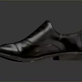 Shiny Black Formal Leather Shoes With Lace Up Design And Smooth Soles