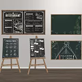 Restaurant Menu Boards with Wall Mounted and Easel Stand Designs Featuring Menu Items