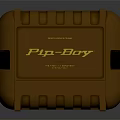 Brown Fun Boy Device Featuring Rugged Design Logo And Control Buttons 3d model