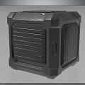 Industrial Metal Device With Ventilation Grilles And Reinforced Edges