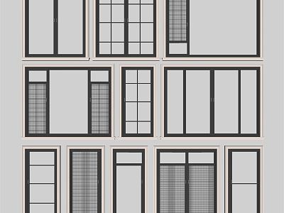 Modern casement window model