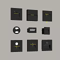 Modern wall lamp stair induction lamp corridor induction lamp embedded wall 3d model