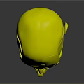 Colorful Human Head Model Showing Anatomical Facial Sections For Educational Use