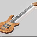 Natural Wooden Bass Guitar Musical Instrument With Smooth Texture And Classic Body Design