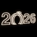 LED Mesh Design 2026 Number Decorative Lights for Festive Decorations