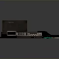 Vintage Computer Equipment With Classic Keyboard Monitor And Retro Electronic Devices