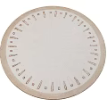 Stylish Round Carpet With Light Beige Color And Decorative Edge Patterns For Home Decor