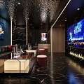 Luxury KTV Private Box With Comfortable Sofa Large TV Screen And Ambient Lighting