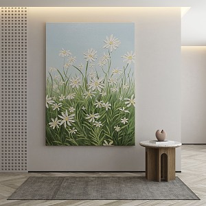 Nordic plant painting decorative painting 3d model