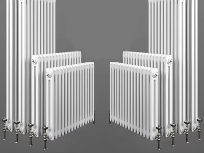 Modern White Home Heating Radiators With Stylish Design For Indoor Living Spaces 3d model