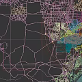 Aerial View Urban Planning With High Rise Buildings Water Areas And Green Spaces