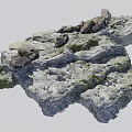 Decorative Natural Rockery Stones With Varied Sizes And Mossy Surfaces For Garden Landscaping