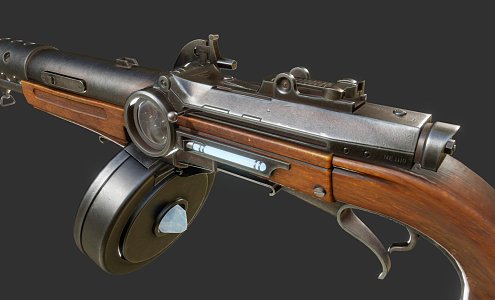 Flintlock submachine gun 3d model