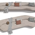 Modern Multiplayer Sofa Multiplayer Corner Sofa 3d model