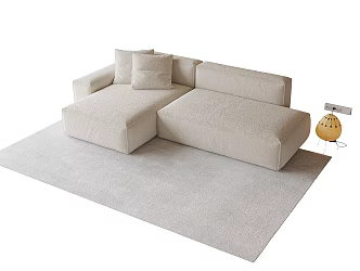 Modern corner sofa carpet 3d model