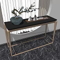 New Chinese-style Duan Jing Table Entrance Set Table Dried Branches Potted Plant Ornaments 3d model
