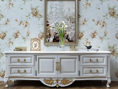 European-style TV cabinet cabinet 3d model European-style TV cabinet cabinet 3d model