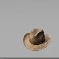 Woven Straw Hat With Wide Brim Natural Texture Brown Summer Casual Accessory