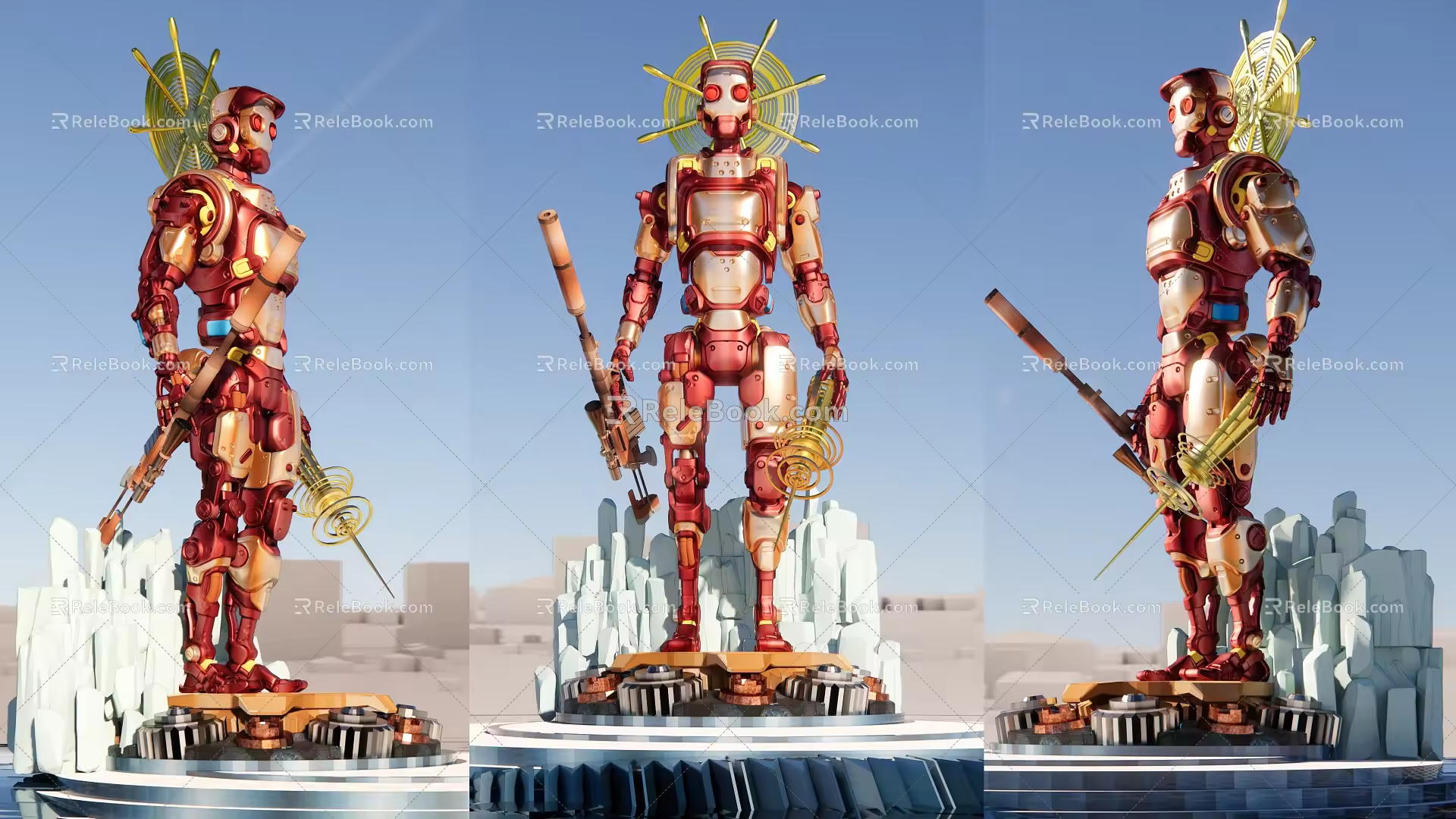 Modern Robot Cyber Mechanical Armor Hand Toy 3d model