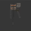 Industrial Tower Equipment With Metal Frame Operator Cabin Platform And Cables