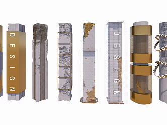 Modern Pillar Stone Pillar Decorative Pillar 3d model