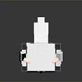 Cute Pixelated White Cat With Pink Ears Block Toy Figure Design