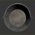 Rustic Metal Bucket With Handle Durable Household Item For Daily Use
