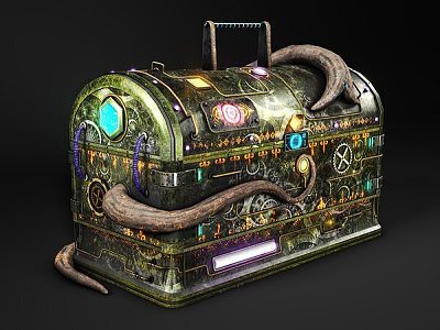 Modern Magic Box Modern Box Iron Box Safe Magic Box Magic Fantasy 3d model