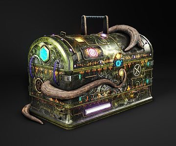 Modern Magic Box Modern Box Iron Box Safe Magic Box Magic Fantasy 3d model