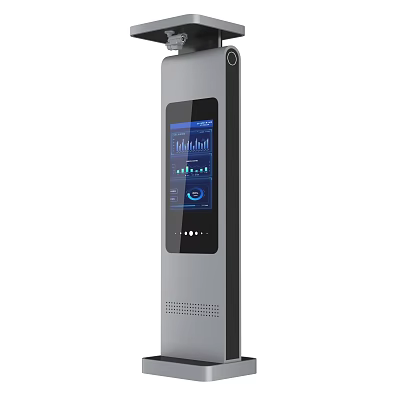 Public Facility Interactive Touch Screen Device With Data Display Interface 3d model