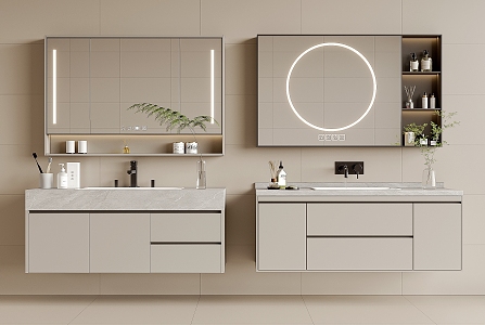 modern sink bathroom cabinet 3d model