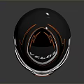 VELDX Combat Weapon Helmet With Black Orange Accents And Transparent Visor