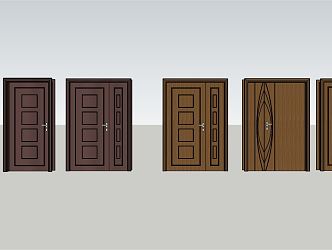 New Chinese style single door 3d model