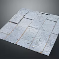 Slate Terrain With Textured Gray Tiles And Natural Paving Ground Surface