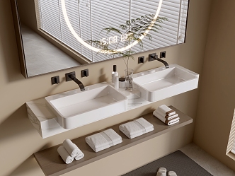 Modern Bathroom Cabinet Bathroom Basin Bathroom Ornaments 3d model