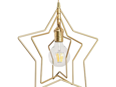Modern shaped chandelier star metal chandelier 3d model