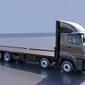 Modern Brown Flatbed Truck With Spacious Cab And Multiple Wheels 3d model