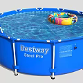 Bestway Steel Pro Blue Round Swimming Pool With Ladder And Inflatable Ring