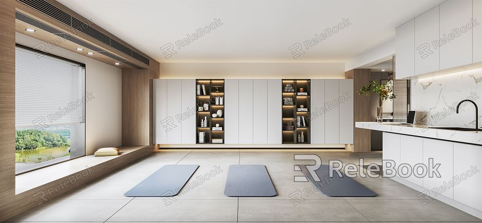 Modern Yoga Room model