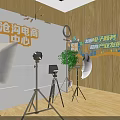 Agricultural Exhibition Hall With E-commerce Boosting Industry Development Photography Equipment Green Plants And Wooden Walls