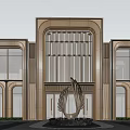 Modern sales office building demonstration area 3d model