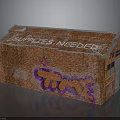 Red Brick Industrial Building With Graffiti Supplies Needed For Time And Metal Roof