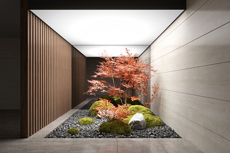 Modern landscape sketch interior landscape landscaping 3d model