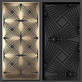 Intricate Laser Cut Metal Wall Decor With Gold Floral And Geometric Patterns