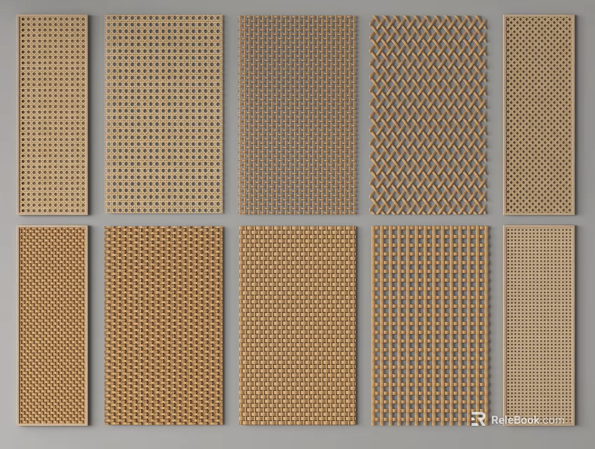 Decorative Wall Panels With Various Textured Patterns And Designs For Interior Decor 3d model 
