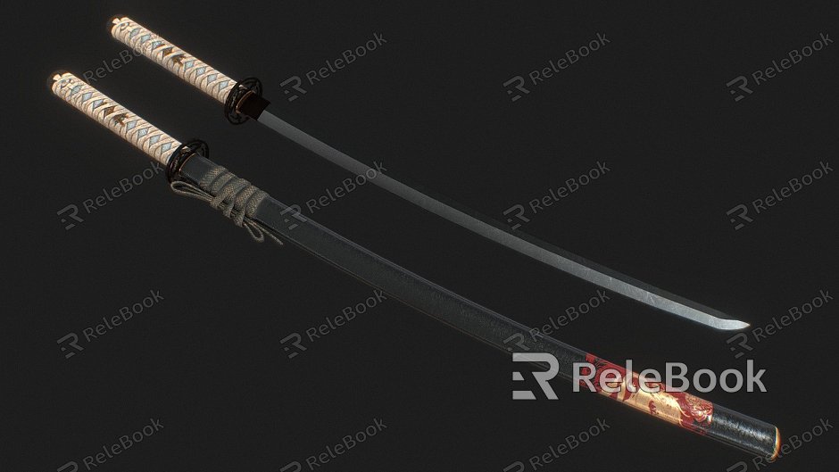 Japanese samurai sword model