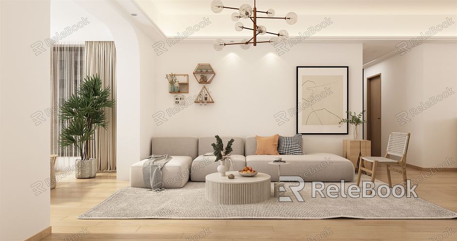 modern living room home living room model