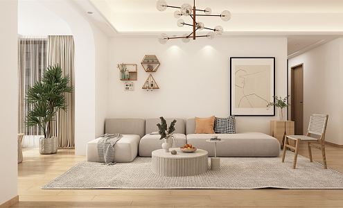 modern living room home living room 3d model